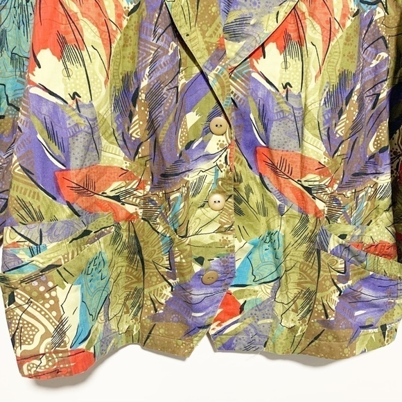 VINTAGE Como Diffusion Cotton with Abstract Pattern Blazer Size 12 - Picture 12 of 12
